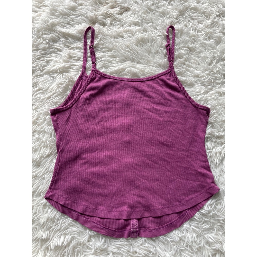 Pilcro Button Front Ribbed Cami Tank Top - Picture 6 of 9